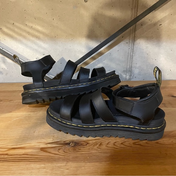 Dr Martens Black Blair Sandals Size 7 - Picture 3 of 7